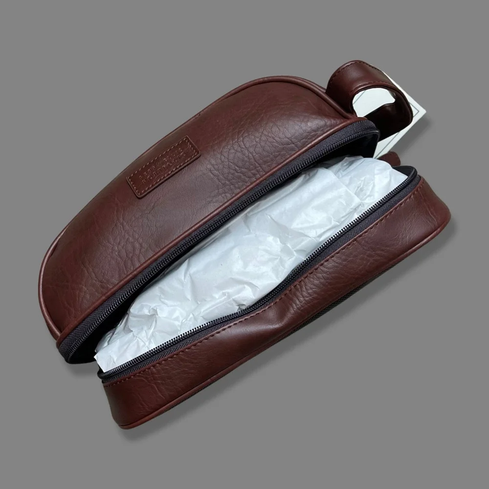 Perry Ellis Portfolio Pebble Travel Kit Brown NWT